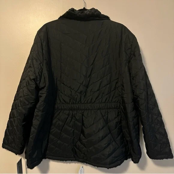 FREE COUNTRY QUILTED BLACK LIGHT
REVERSIBLE ZIP UP JACKET SIZE 2X FINAL $44 - Picture 8 of 10